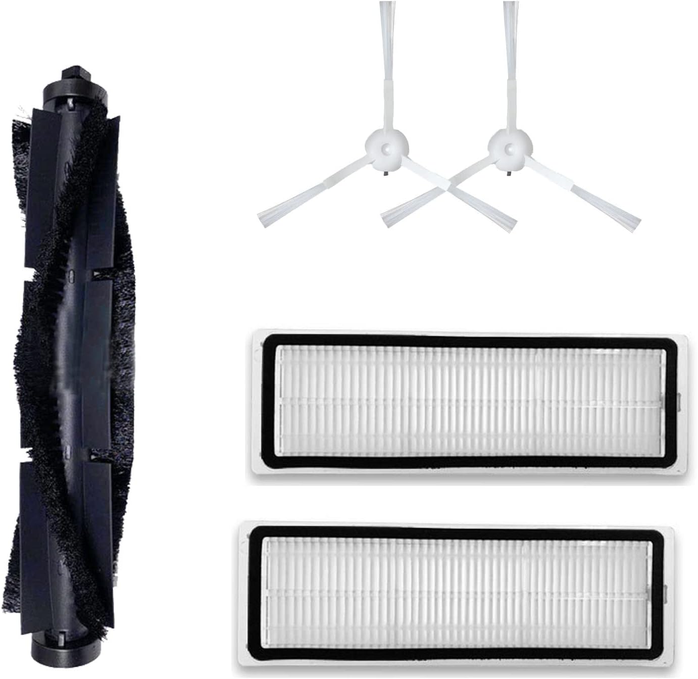 Replacement Parts Accessories Kit Compatible for 360 S5 S7 Robot Vacuum Cleaner,1 Main Roller Brush 2 Side Brush 2 HEPA Filter