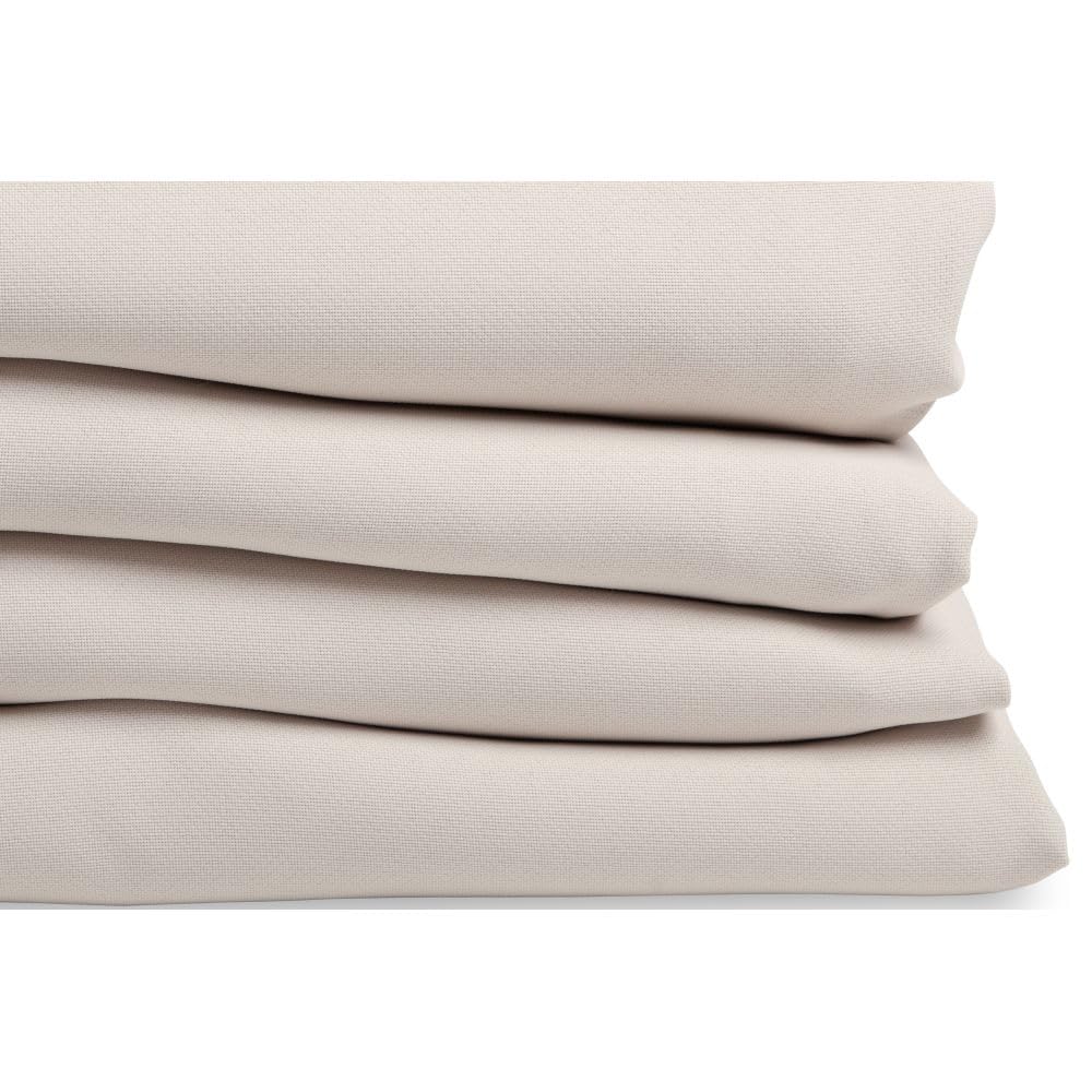 Moondream DecibelControl™ Rideau Anti-Bruit 3en1 | Isolation Phonique | Thermique Hiver+Été | 100% Occultant | Technologie Brevetée | Fabrication UE | Oeillets | Beige MC636 | 135L x 250H cm
