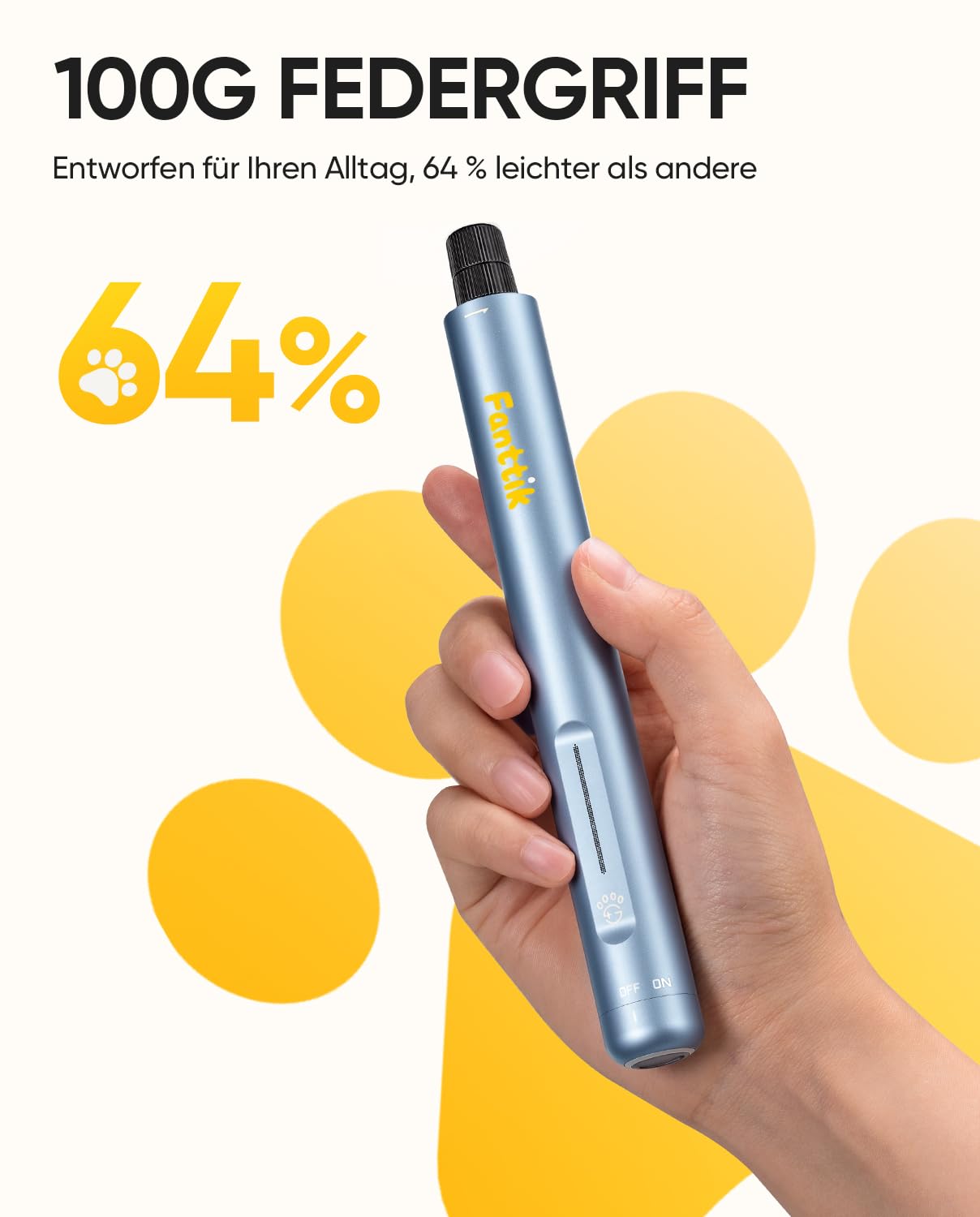 Fanttik F2 Master Pet Haustier Hundekrallenschleifer, leiser, sicherer