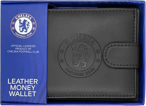 Chelsea Official Leather Wallet Embossed Crest Gift Boxed