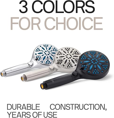 Miniatura 3 de LOKBY Cabezal de ducha de alta presión de 10 ajustes con juego de mano - Cabezal de ducha desmontable de alto flujo con 2 lavados a presión