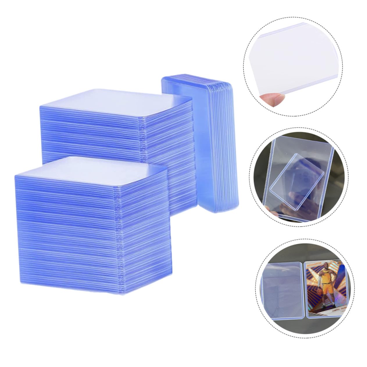 NOLITOY 100stücke Kartenhalter für Spielkarten Transparente Kartenhüllen Kratzfeste Schutzhüllen für Sammelkarten aus Hochwertigem Pvc-material Wiederverwendbar und Langlebig