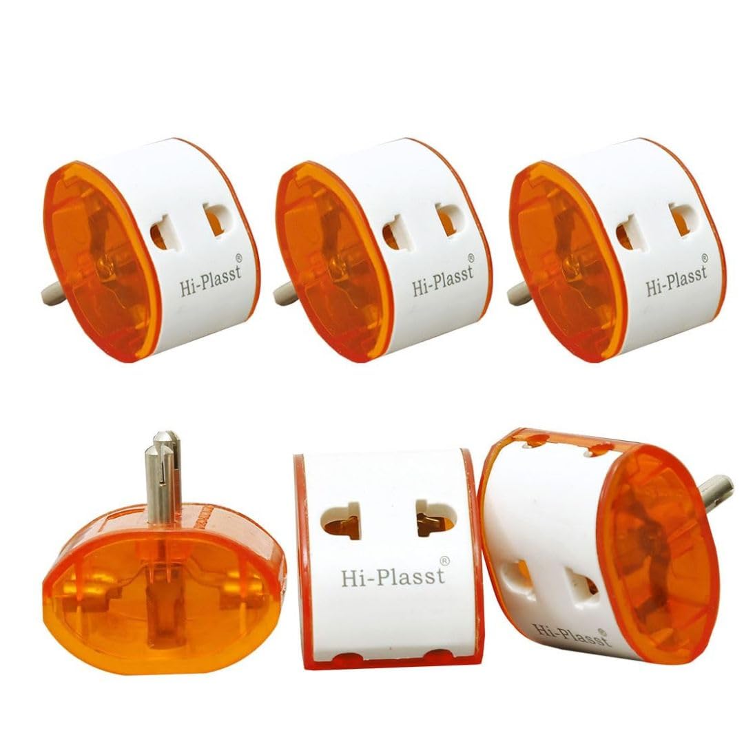 Hi-Plasst 2-Pin US to India Plug Adapter & Multiplug Converter (Type D) - 6A Universal Travel Adapter for USA/UK/Japan/China Sockets, Compact Design for Diwali Lights, Chargers (Pack of 3)-image-27