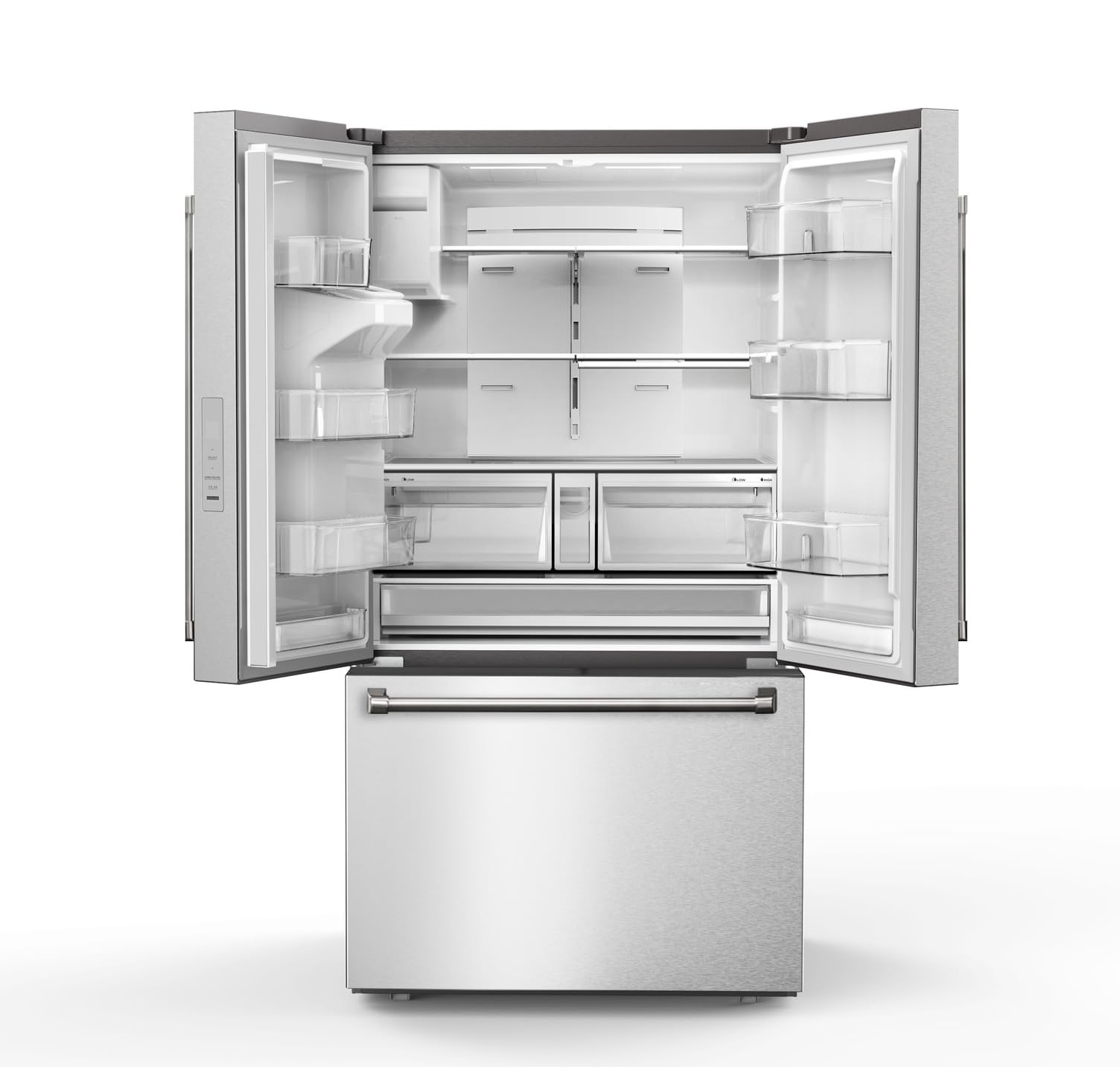 Thor Kitchen 36-Inch French Door Full Depth Refrigerator W/Water Dispenser And Dual Ice Maker on Fridge.com - View 3