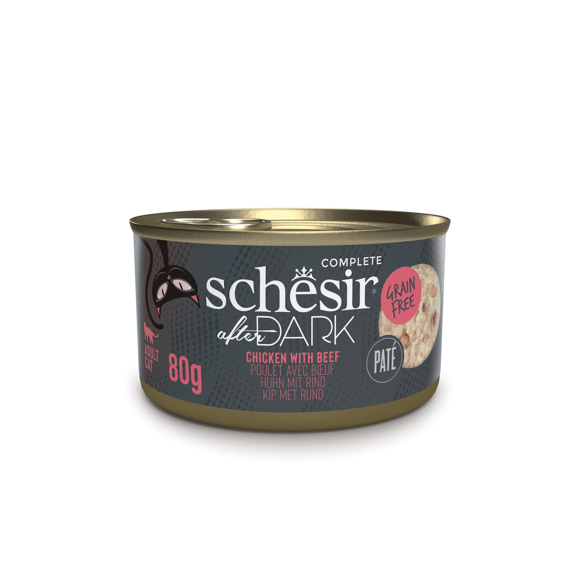 80g yetişkin kedi konservesi; tavuk ve sığır etli pate