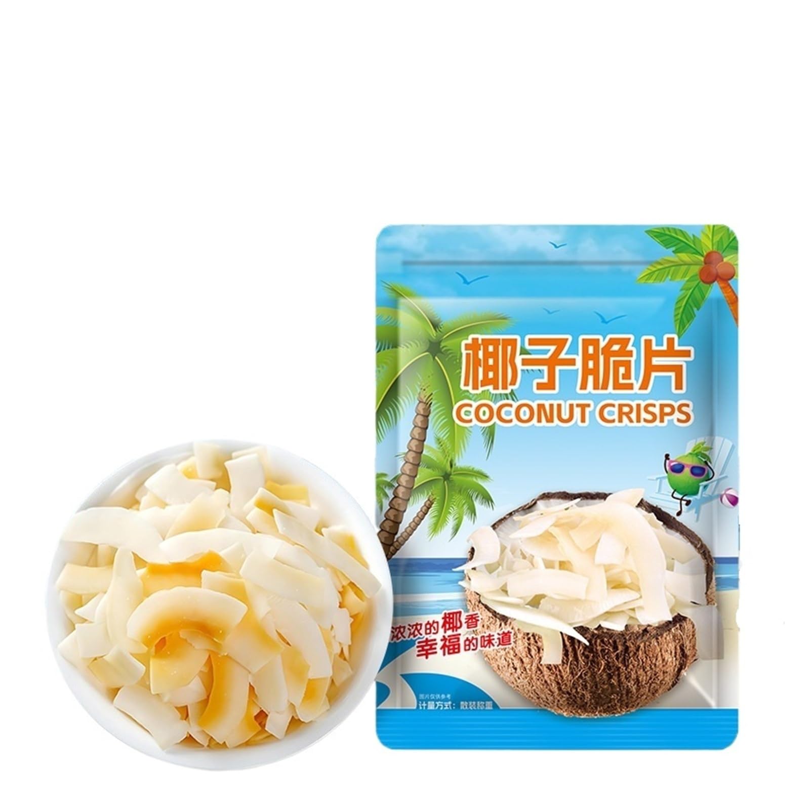Chips De Coco Bolsa 250g, Snack Fino Y Original, Textura, Sabor Natural(2pcs)