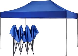 American Phoenix 10x15 Canopy Tent Pop Up Tents Canopy Portable Instant Canopies Outdoor Market Shade Shelter (10'x15' (Black Frame), Blue)