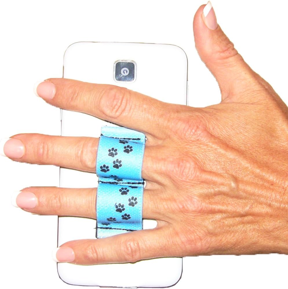 LAZY-HANDS 2-Loop Phone Grip - FITS Most - Paws Blue image 3