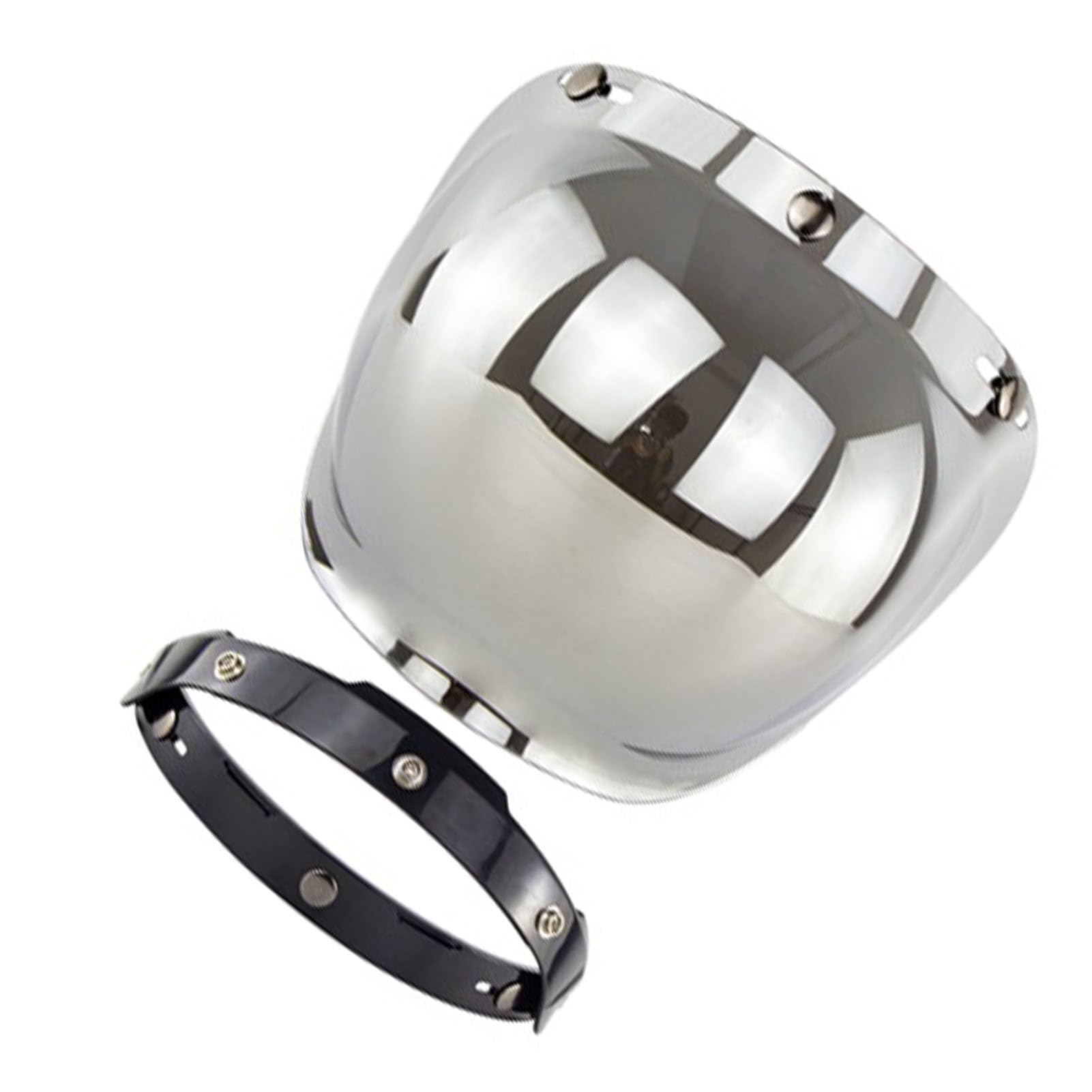 Bubble Visor PC Kask Motocyklowy Daszek 3 Snap Kask Przednia Szyba z Zestawem Ramek do Kasków z Trzema Guzikami