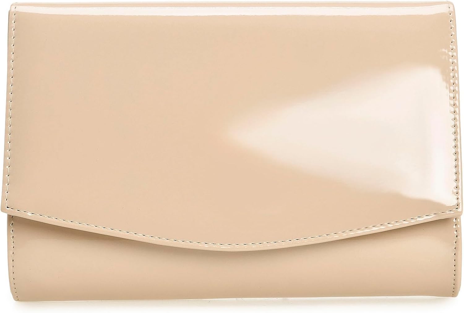 CHARMING TAILOR Patent Leather Flap Clutch Classic Elegant Evening Bag Chic Dress Purse - Image 3