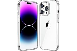 JJGOO iPhone 14 Pro Max Case Clear Heavy Duty 2.5mm Thickness Transparent Shockproof Phone Case