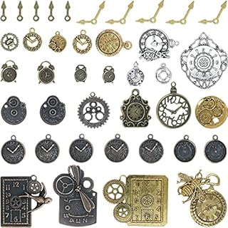 BIHRTC 40pcs 100 Gram Mix Skeleton Steampunk Clock Face Watch Gear