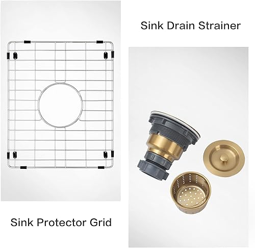 Miniatura 5 de Fregadero de barra blanco para montaje inferior, fregadero de barra compuesto pequeño de 16 x 18 pulgadas, fregadero de granito para cocina y bar