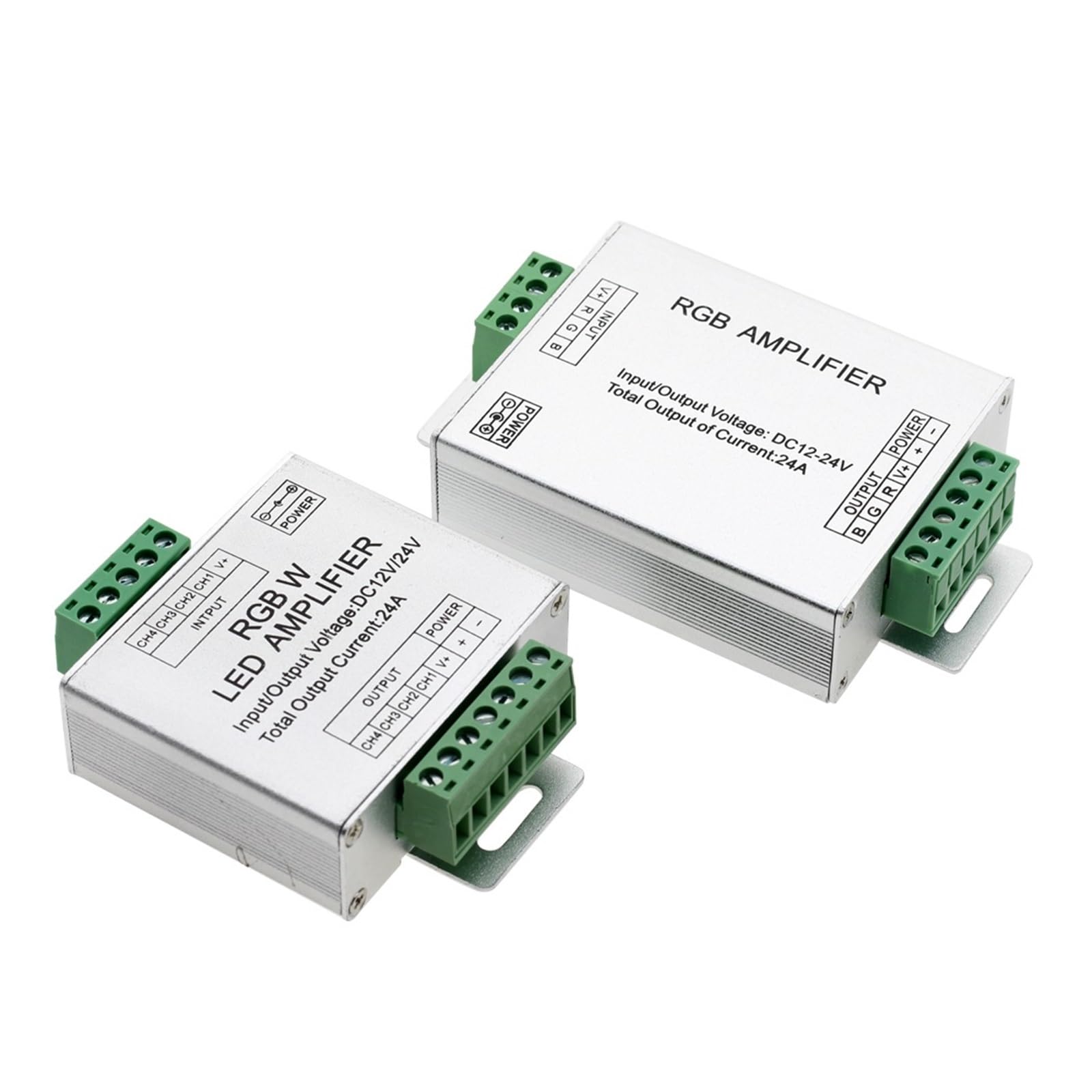 1 pz Amplificatore LED RGBW/RGB DC12-24V 24A 4 canali di uscita Strip Light Ripetitore potenza Controller console(RGBW)