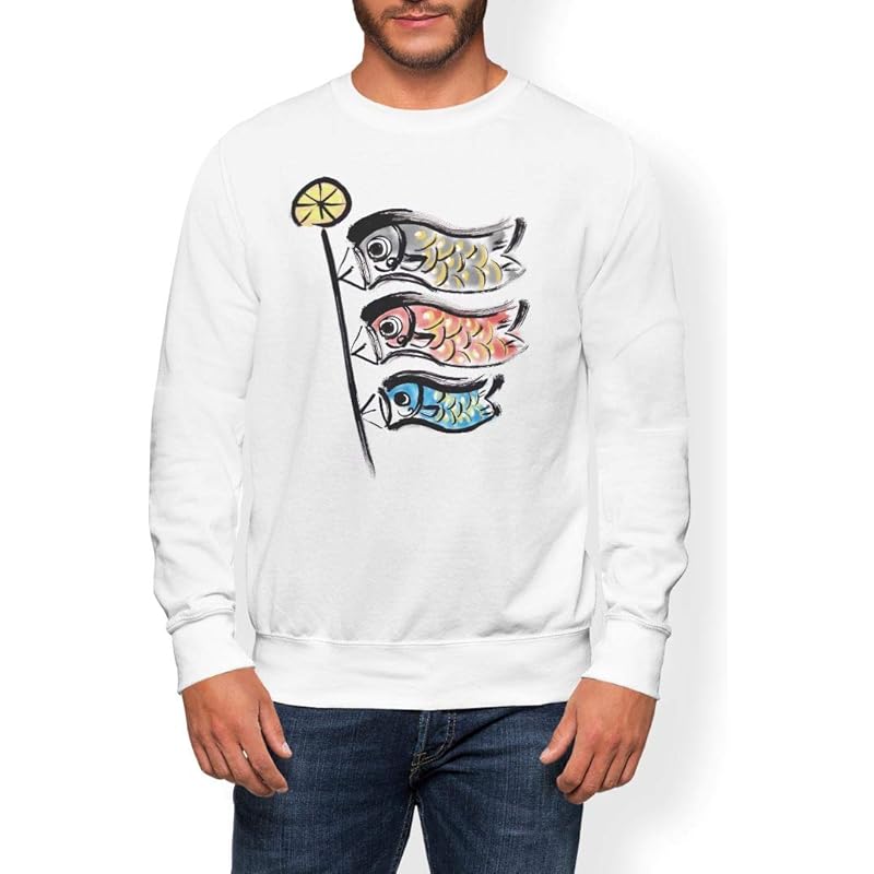 メンズ キナリ ベージュ Igsticker プリント トレーナー メンズ 長袖 スウェット 裏起毛 メンズ 2xl サイズ Size おしゃれ クルーネック 白 ホワイト 0121 こいのぼり 節句 こどもの日 5ryai81hbt Www Tritop Com Br