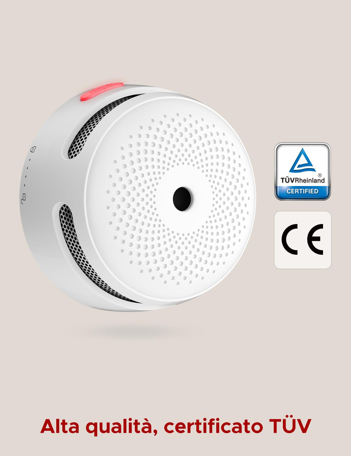 X-Sense Rilevatore di Fumo Connesso con Batteria Sostituibile, Rilevatore di Fumo Wi-Fi Conforme alla Norma EN14604, Notifiche Tramite Applicazione, XS01-WX, Confezione da 1