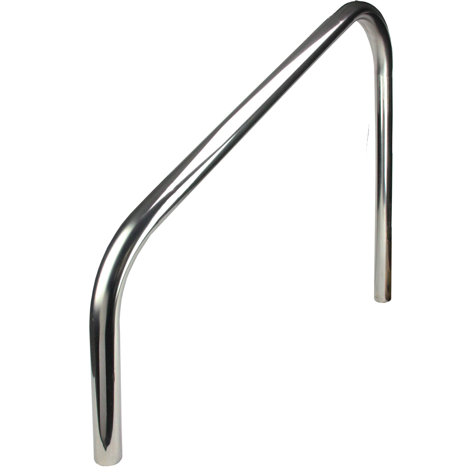 Set of 2 Silver Sloped Swimming Pool Handrails 38