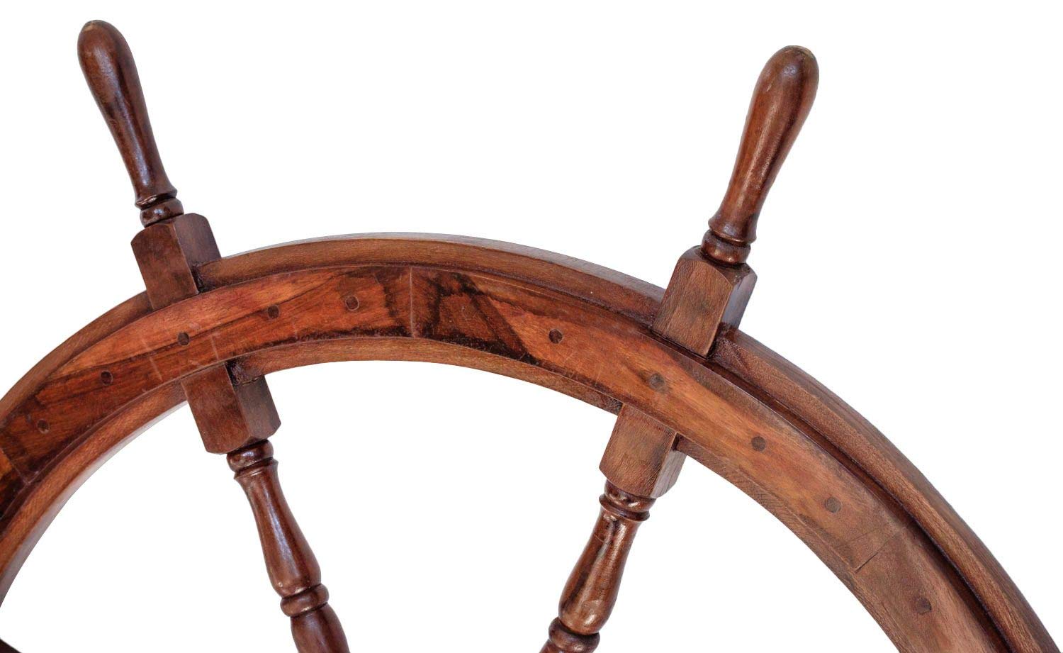 aubaho Schiffssteuerrad Schiffsrad Steuerrad Schiff Schiffe Boot 125cm Holz Messing