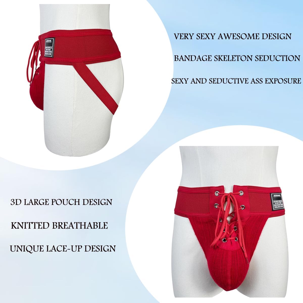 JOCKMAIL Men's Briefs Jock Strap Athletic Supporter Wide Belt Comfortable Men Sport Underwear Briefs for Gym Sport - Image 7