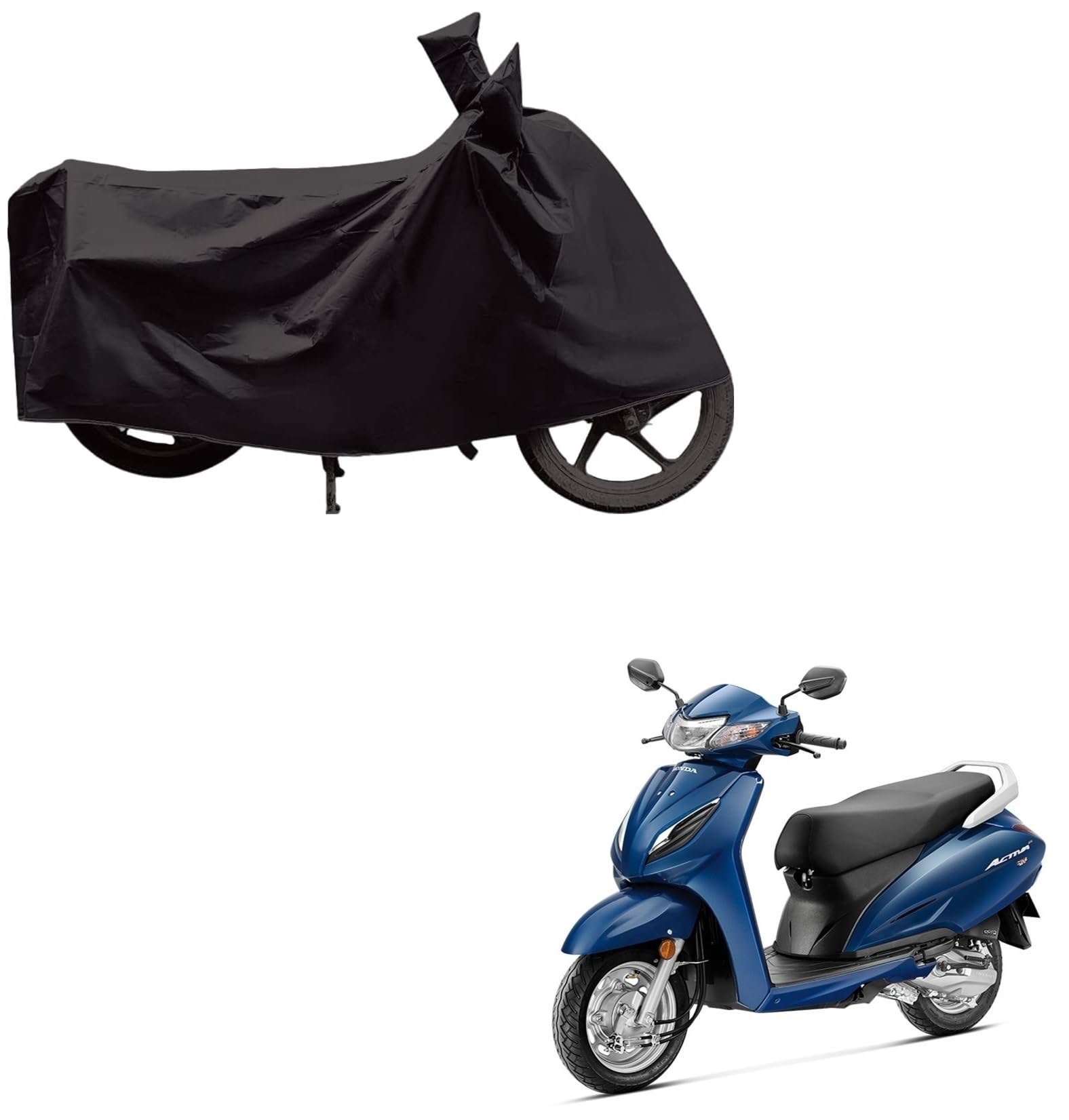 Kozdiko Dust & Waterproof Bike Body Cover with Mirror Pockets for Honda Activa 6G