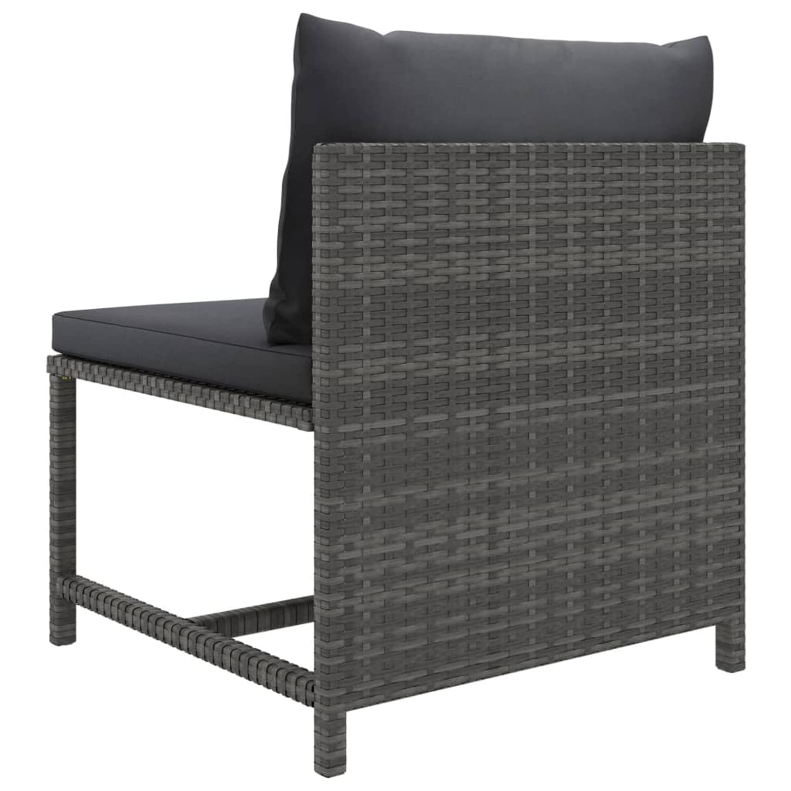 Lechnical Salotto da Giardino Divanetto Esterno Set Set Divani da Giardino Divano da Divani da Giardino Set Divani da Giardino 4 pz con Cuscini in Polyrattan Grigio b