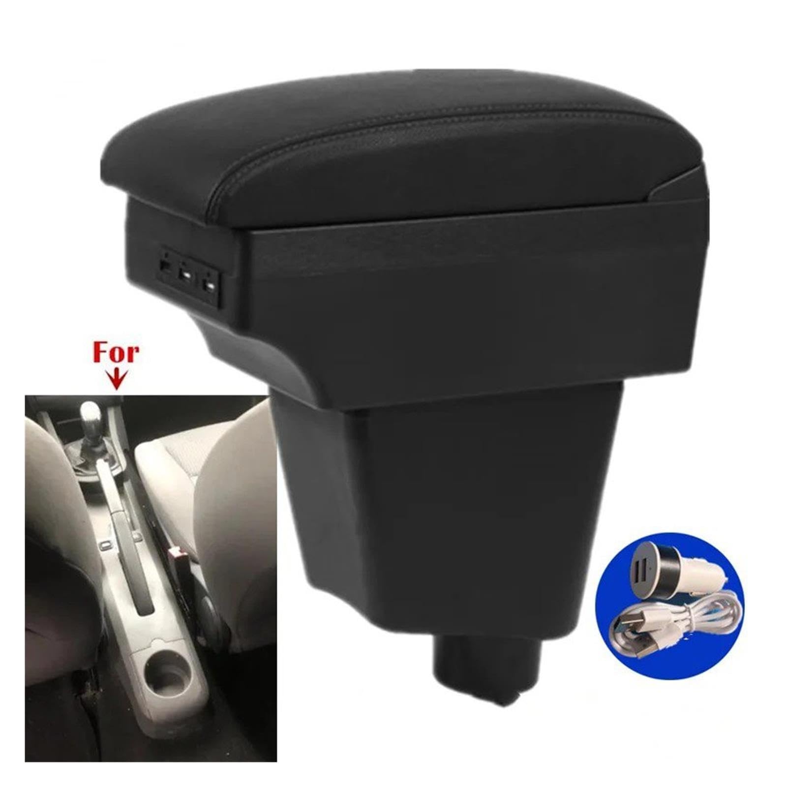 Para Seat Para Ibiza III 6L 6j Caja Almacenamiento Reposabrazos Coche