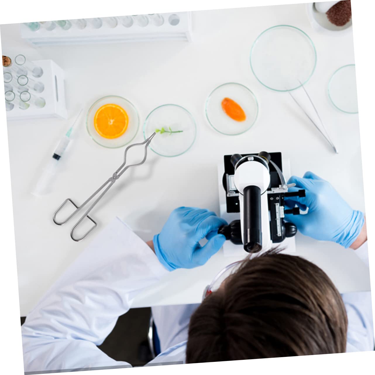 SOLUSTRE Laboratory Tool Set 4pcs Beaker Crucible Tong Stainless Steel Clamp Holder for Flask Tube and More