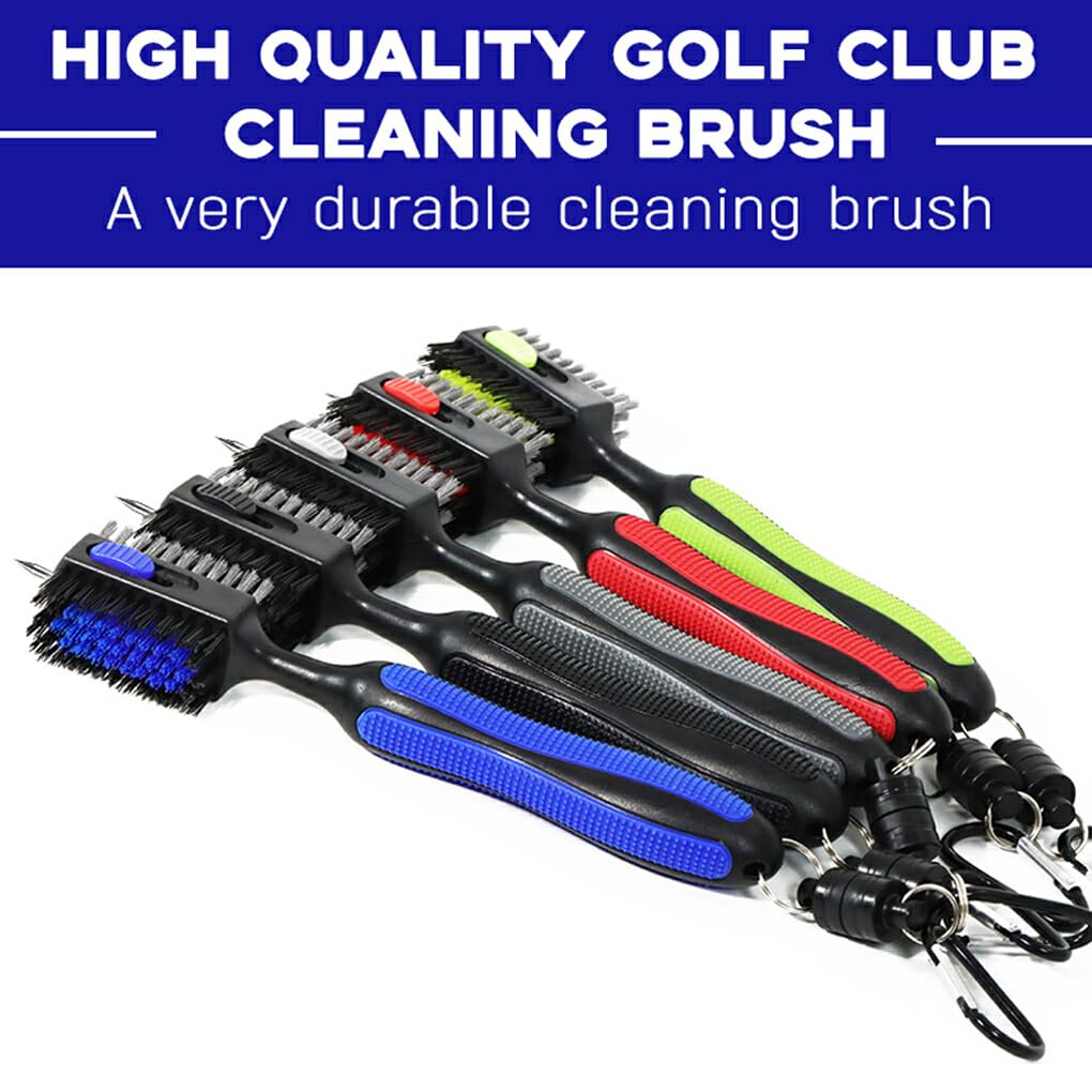BEALIFE Cepillo de Limpieza de Palos de Golf, Herramienta de Mantenimiento de Manchas de Eje de Golf Reutilizable portátil Antideslizante con Punta de Ranura para Deportes al Aire Libre, Genial