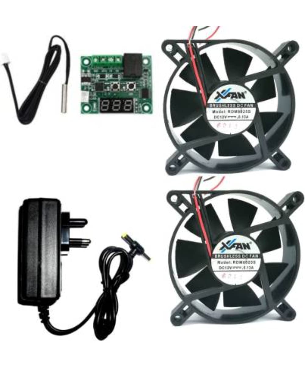 TechSupreme Combo for DIY Incubator W1209 + 12v 2Amp Adapter + 2 Piece 3.5 inch fan For Diy Incubator Temperature Sensor and Controller (B096YB78LV) Amazon Price History, Amazon Price Tracker