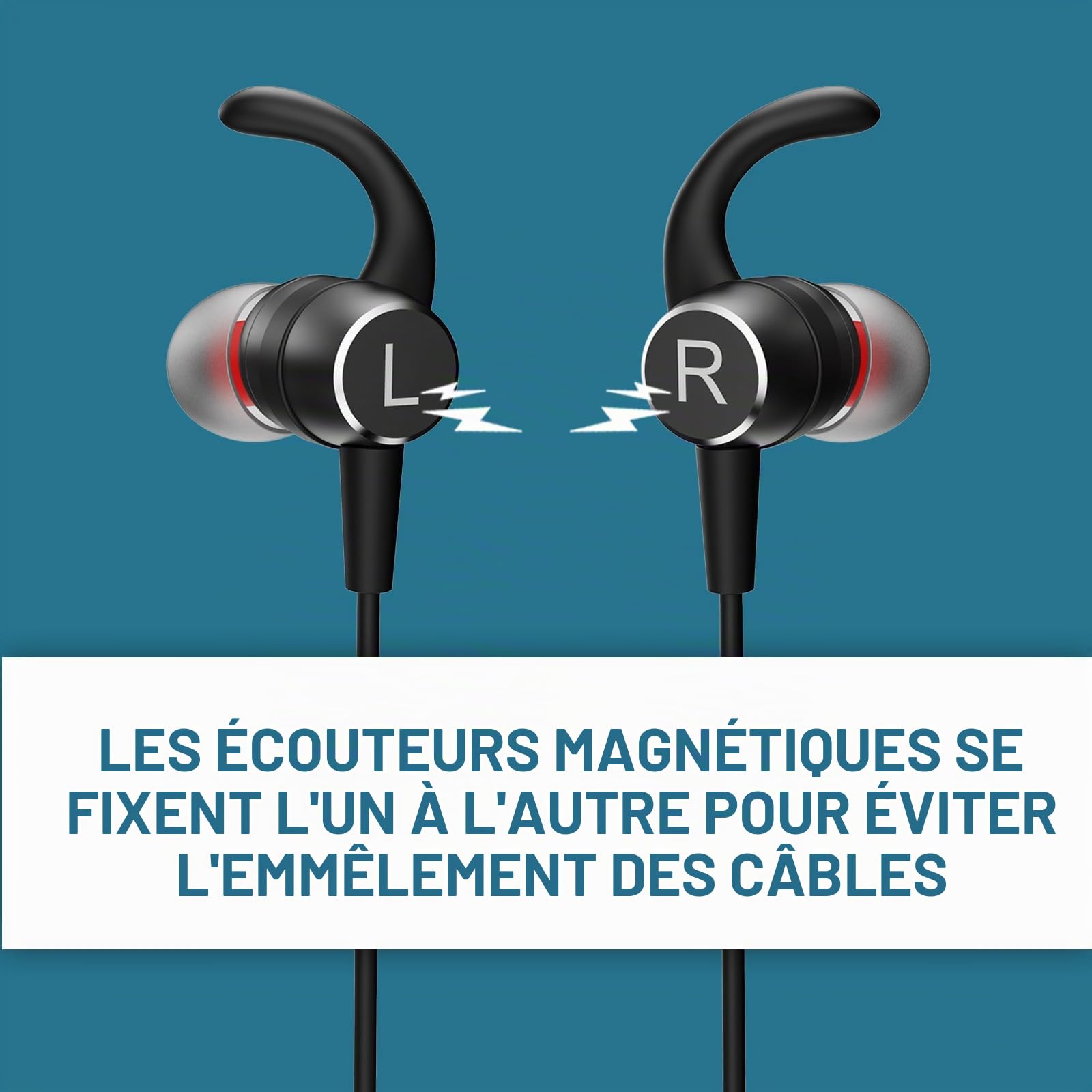 Amplificateur de son rechargeable JINGHAO, tour de cou, noir