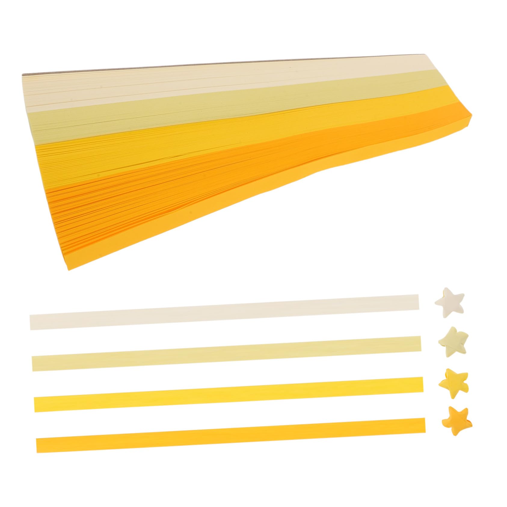 Angoily 5400 Piezas Origami De Estrella Hecho a Mano Tiras De Papel De Origami De Doble Cara Yellow