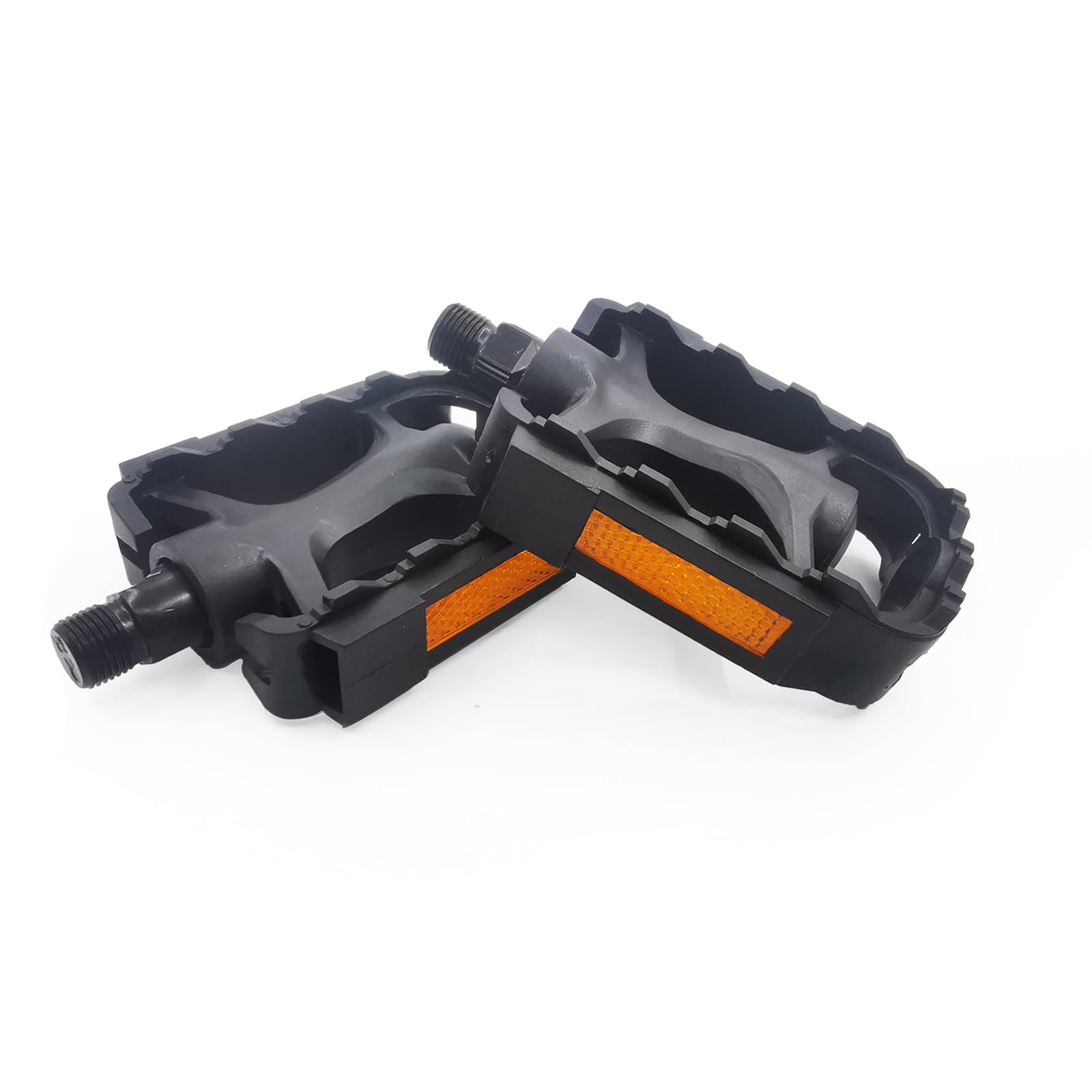 UPANBIKE Bike Pedals Universal Plastic Road Bike Pedals 9/16 Inch Mountain Bike Pedals Flat Platform with Reflector for Road Bike MTB - Image 3