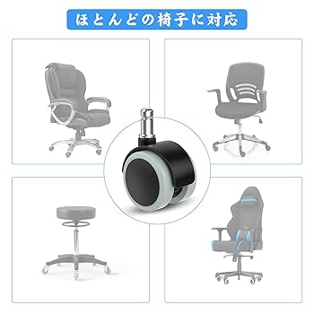 オフィスチェアセット　オフィスチェアキャスター　5個セット キャスターホイール Amazon.co.jp: ユニバーサルオフィスチェアキャスターホイール 5