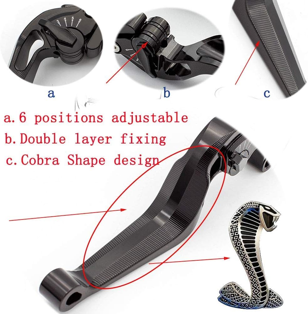 Krace Motorcycle Clutch Brake Levers Lever For Ducati SUPERSPORT/S 2017-2018 Black