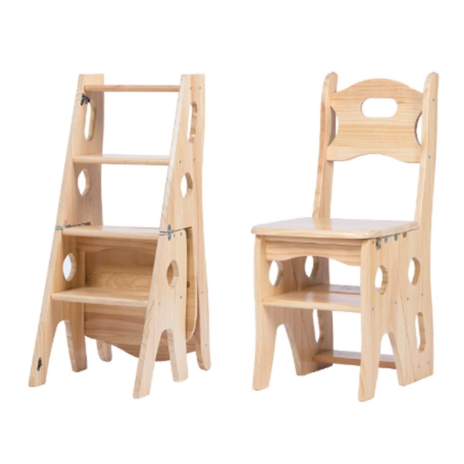 Chaise pliante en bois massif au design durable et finitions naturelles