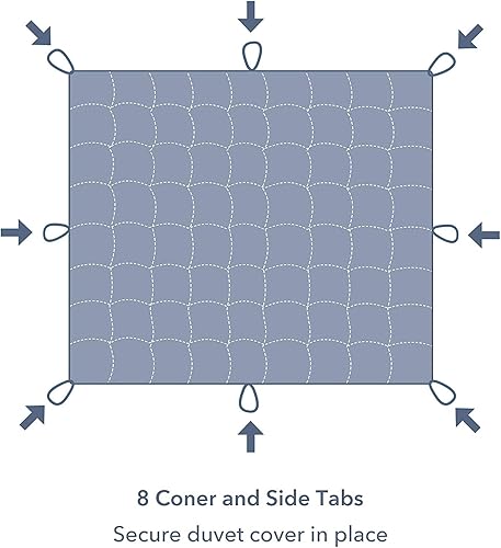Miniatura 9 de Edredón alternativo para todas las estaciones  King XL 116 x 98 Tamaño 1 pieza  Relleno de edredón de microfibra con 8 pestañas en las esquinas,