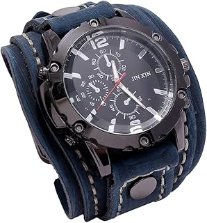 Mikikit Watch Deportivo para Hombre Reloj Deportivo para Mujer Men Watch Casual Wristwatch Cowhide Strap Watch Men Big Dial Watch Decor Calculator Watch Mens Sports Reloj