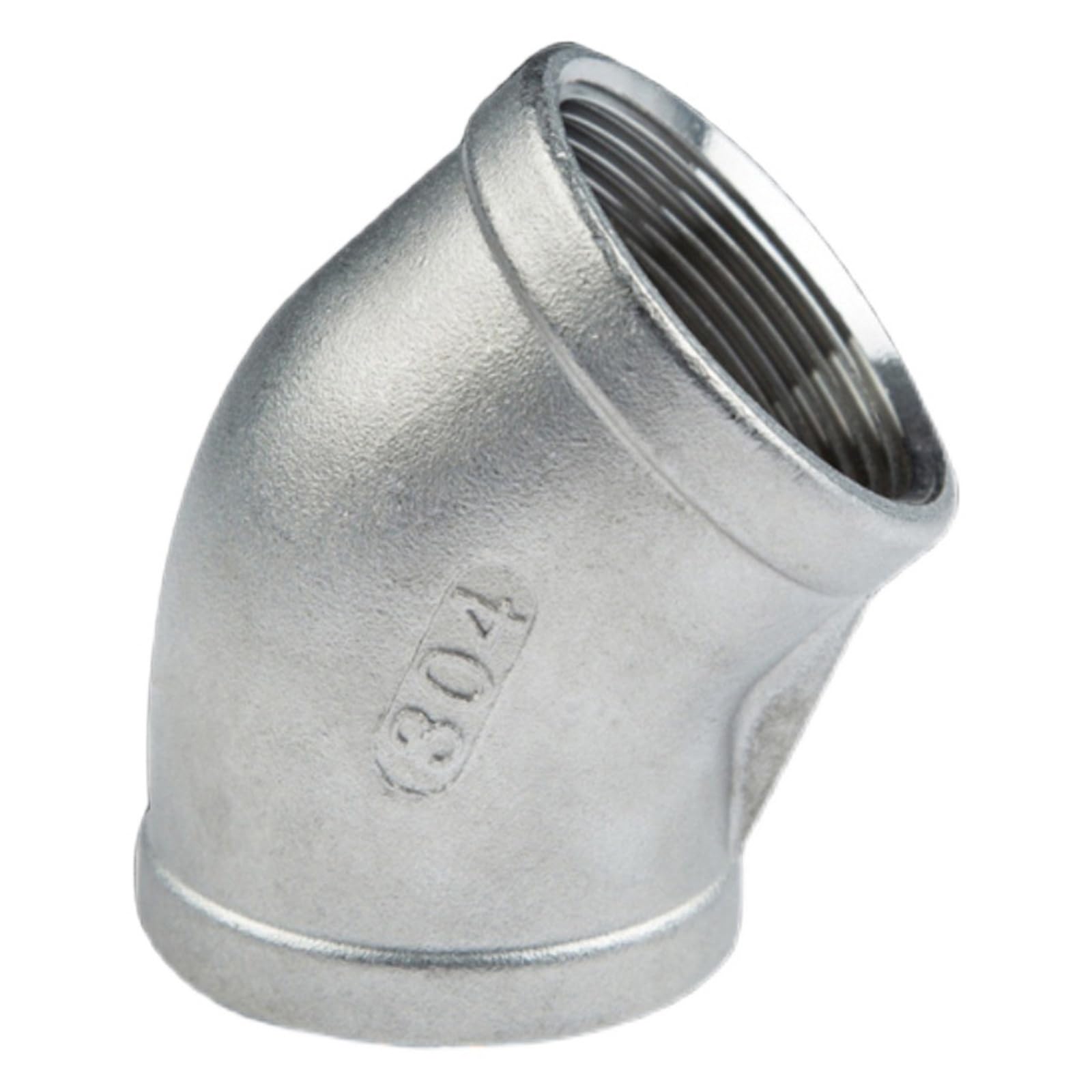 3/8" 1/2" 1/4" 90 Degree Elbow Pipe Fitting, SS304 Stainless Steel Female to Female Threaded Angled Reducer for Plumbing Connection(45 D Female Thread,3/4")