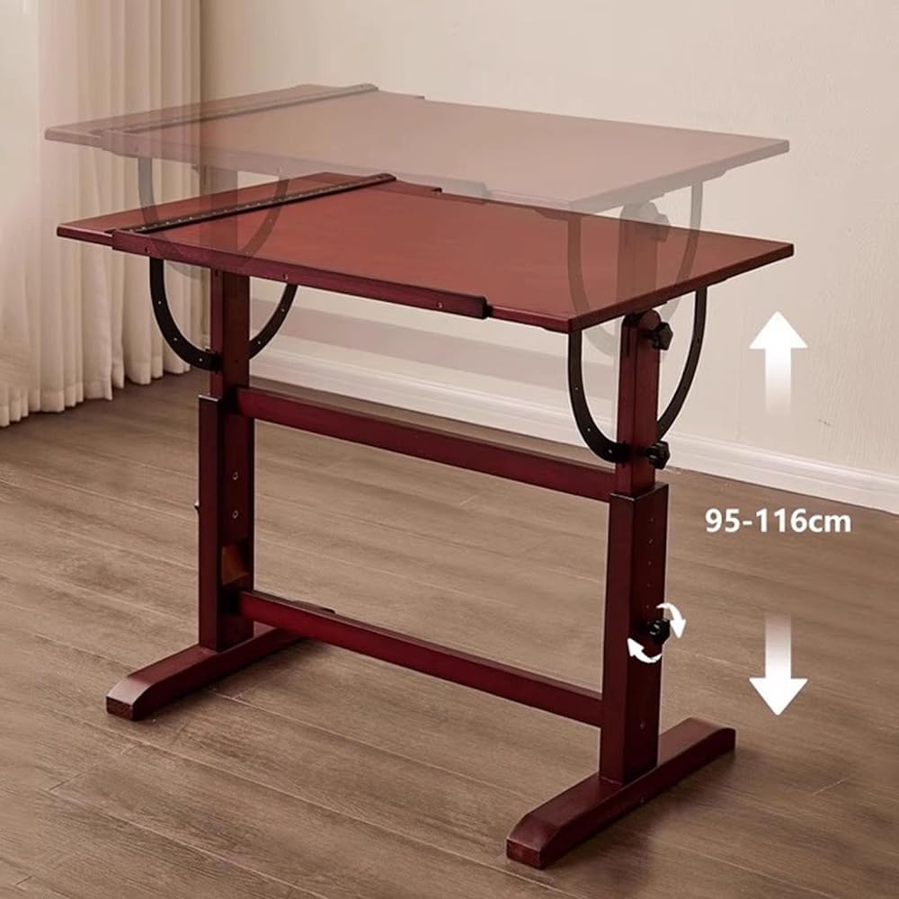 Mesa de dibujo ajustable con parte superior inclinable, regla cuadrada en T para artistas, diseñadores y escritores, perfecta para obras de arte, bocetos y dibujo técnico