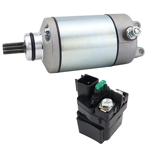 Motor de arranque y relé solenoide para Suzuki Quadsport LT-Z400 LT-Z400Z 2009, 21163-S004 31100-29F00 3445-033 SMU0281 18718 18718N