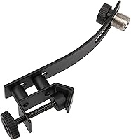Vista 1 de 1 unids Yootones Drum Micrófono a prueba de golpes Clip Rim Mount Holder Metal Universal Mic Set Clamp Ajustable (negro)