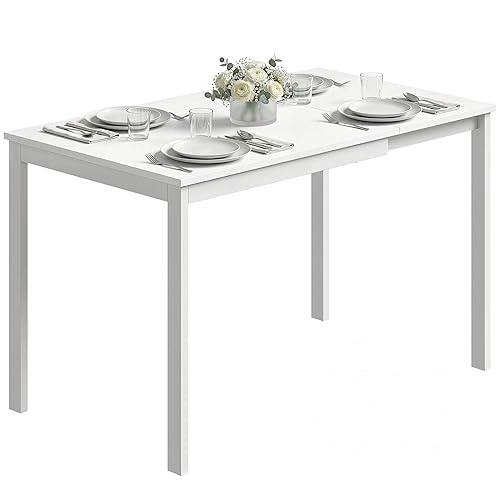 HOMCOM Table à Manger Extensible Rectangle pour 4 à 6