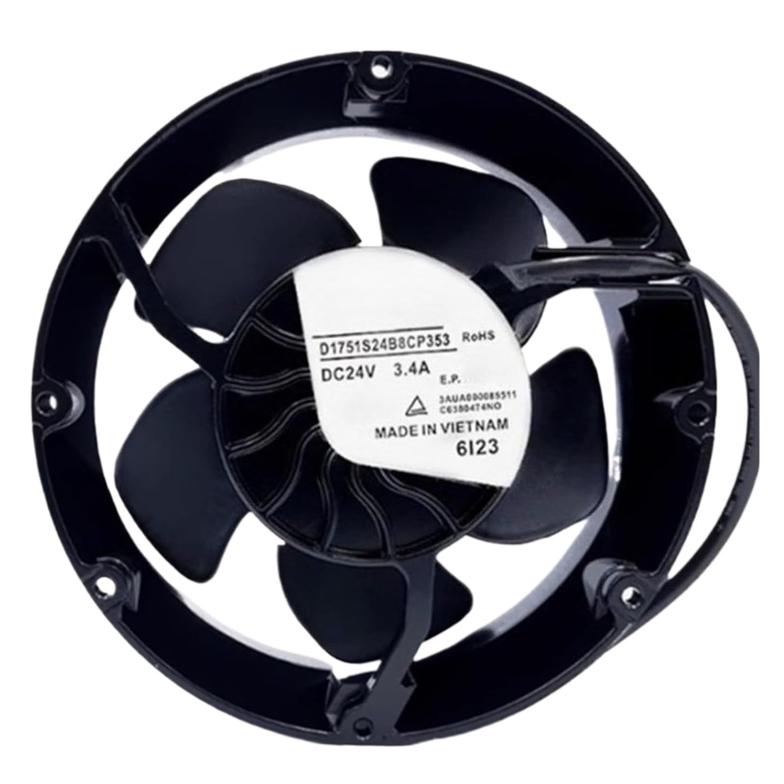 YMUGUEGH D1751S24B8CP353 24V 3.4A Four-Wire Cooling Fan