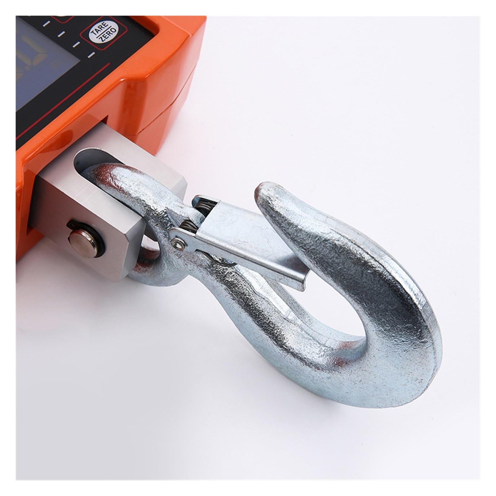Balance numérique pour grue, 1000Kg/500Kg balance suspendue numérique de grue robuste portable LCD rétro-éclairage échelles à crochet industrielles changement d'unité(500kg Orange)