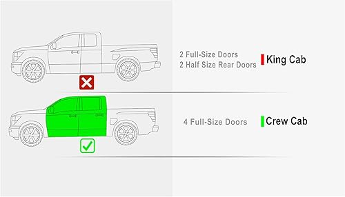 Miniatura 6 de HD Ridez Armadura de escalones de bolsillo compatible con Nissan Titan 2004-2025 Crew Cab (excluye modelos 2016) y Titan XD 16-25 (barras laterales