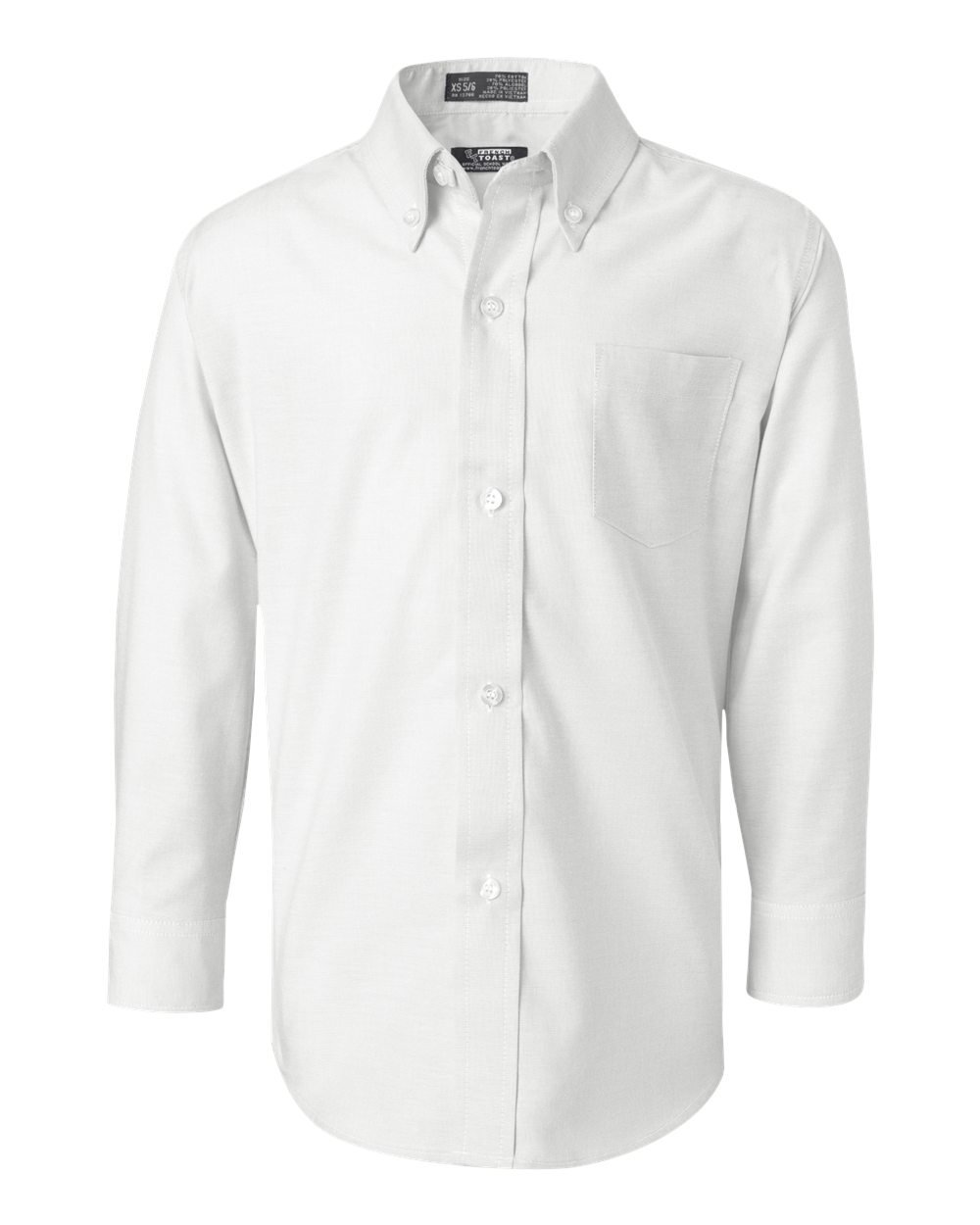 French Toast Big Boys 'Oxford de manga larga camiseta, blanco, 18