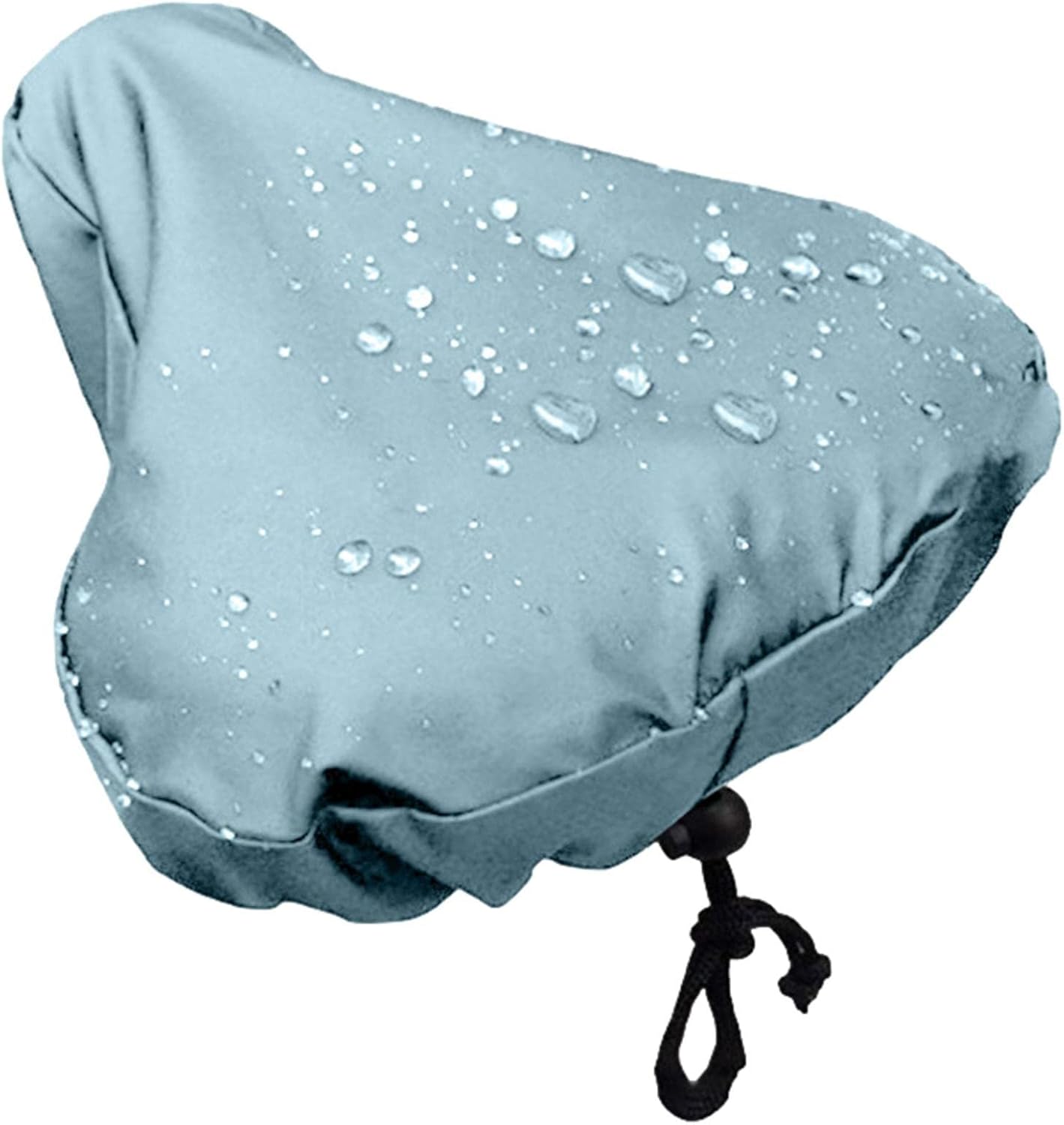 Pack of 2 Bicycle Saddle Covers Waterproof Universal Bicycle Saddle Rain Cover with Drawstring Bicycle Rain Dust Protective Cushion Saddle Cover Accessories Light Blue