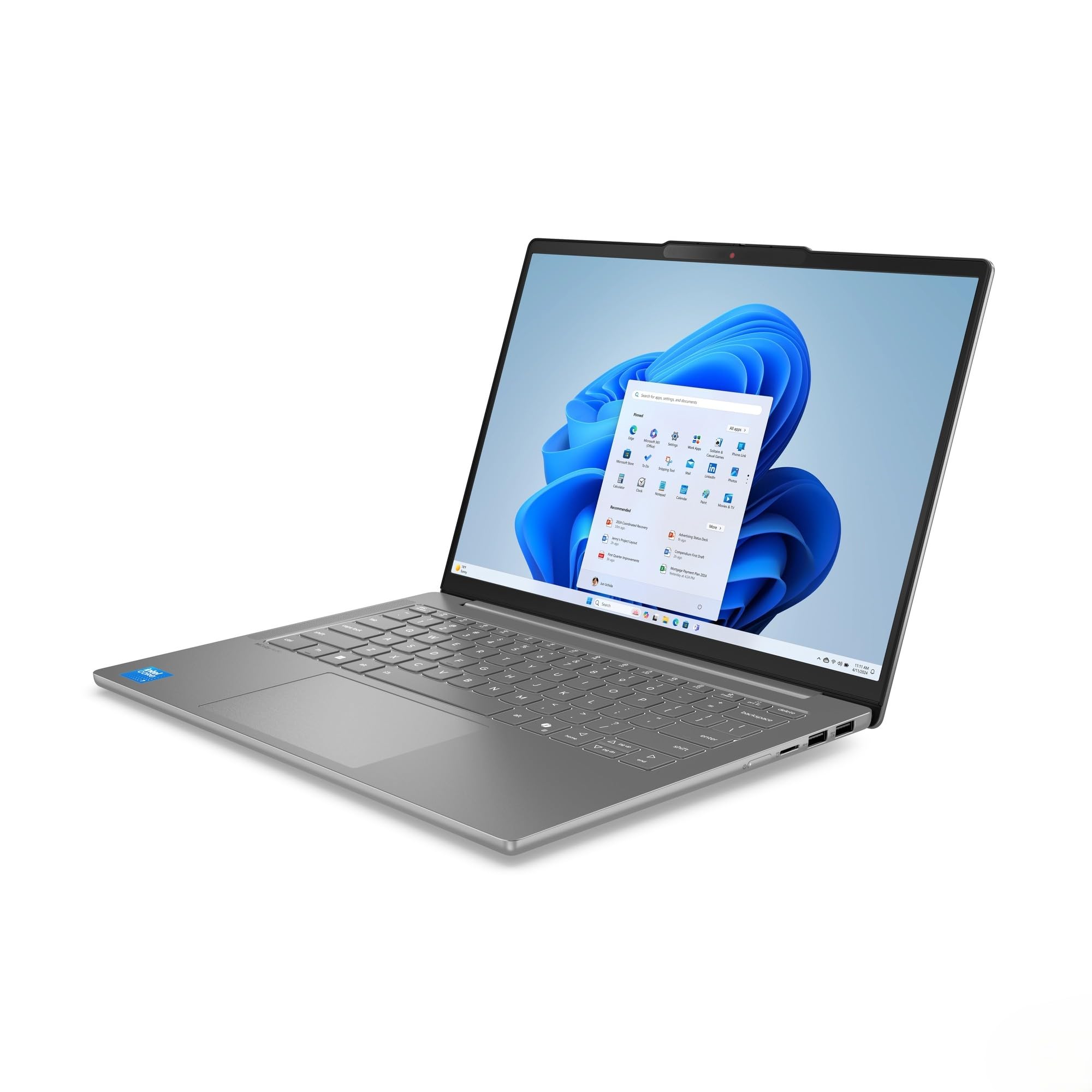 Lenovo IdeaPad Slim 5i Laptop | Copilot+ PC | 14" WUXGA OLED Display | Intel Core Ultra 9 185H | 1TB SSD | 32GB RAM | Intel Arc Grafik | QWERTZ | Beleuchtet | Win11 | Grau | 3 Monate Premium Care