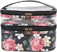 Vista 15 de FITINI Bolsas de Maquillaje de Doble Capa para Almacenamiento de Viaje Estuches Cosméticos Organizador de Maquillaje Bolsas de Aseo Resistentes al