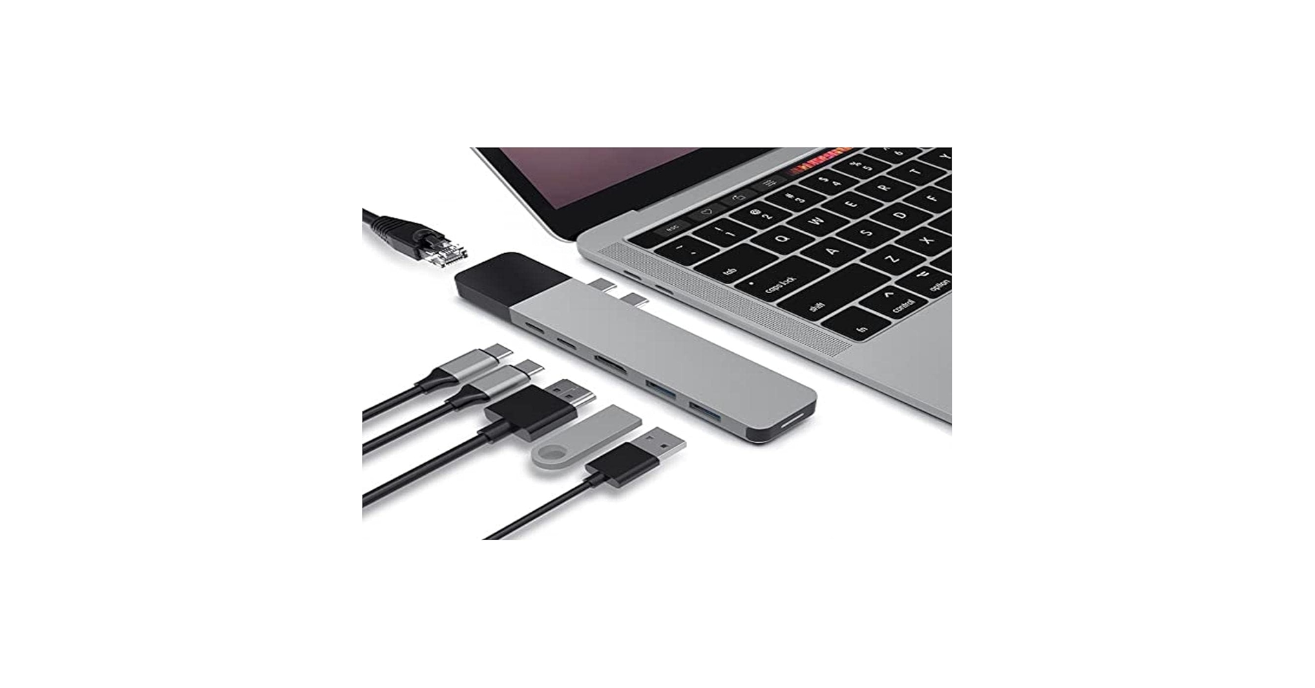 Amazon.com: HyperDrive USB C Hub, NET 6-in-2 for MacBook Pro